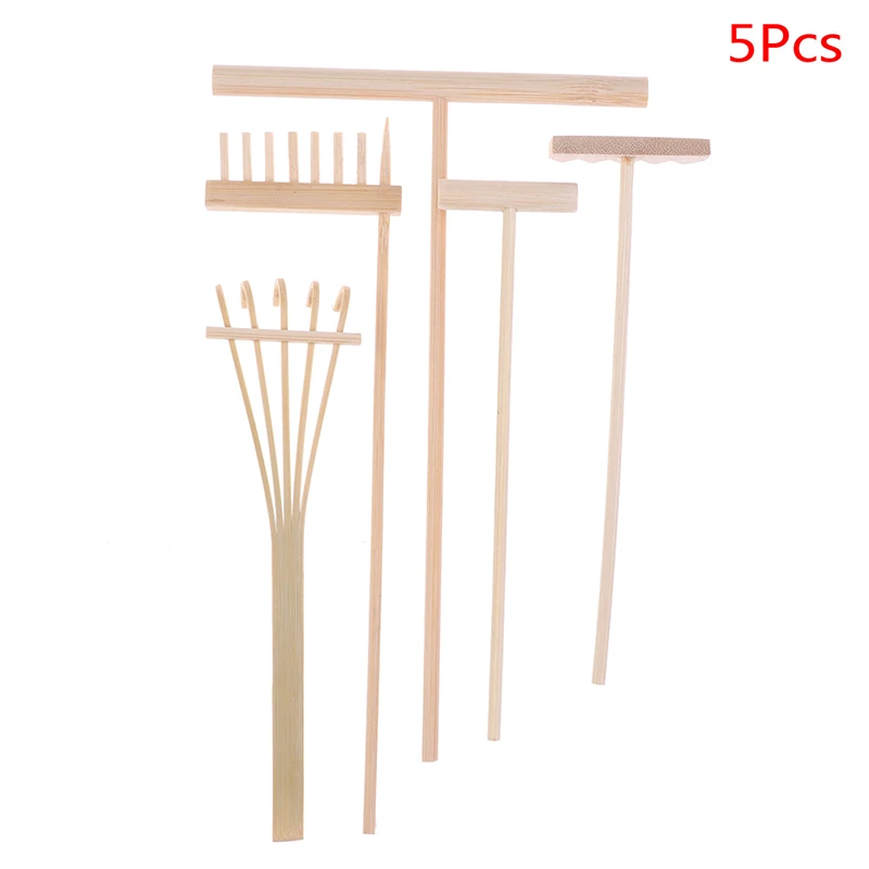 

4pcs / 5Pcs Bamboo Zen Garden Rake Meditation Tools Home Decoration Relaxation Handcrafted