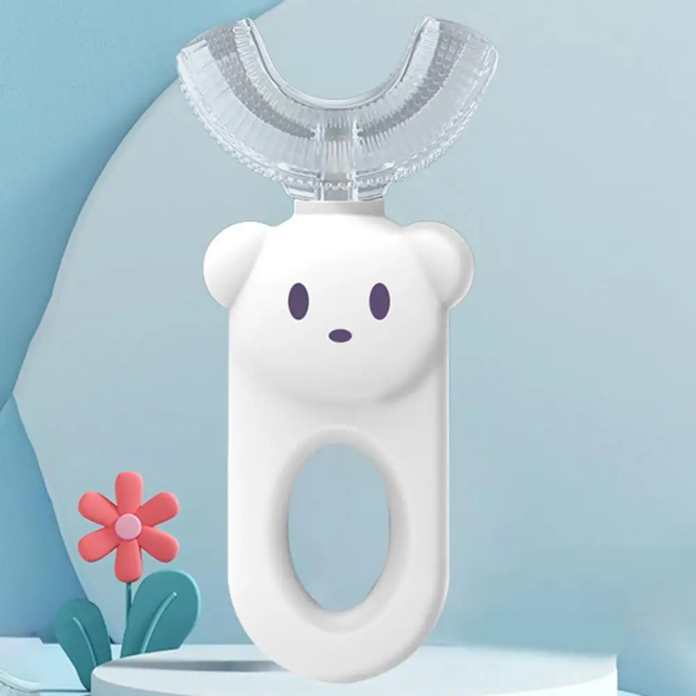 

Cute U-shaped 360° Baby Silicone Toothbrush Children's Teeth Cleaning Care Convenient Soft Infant Toothbrush for ​2-12 Old Kids