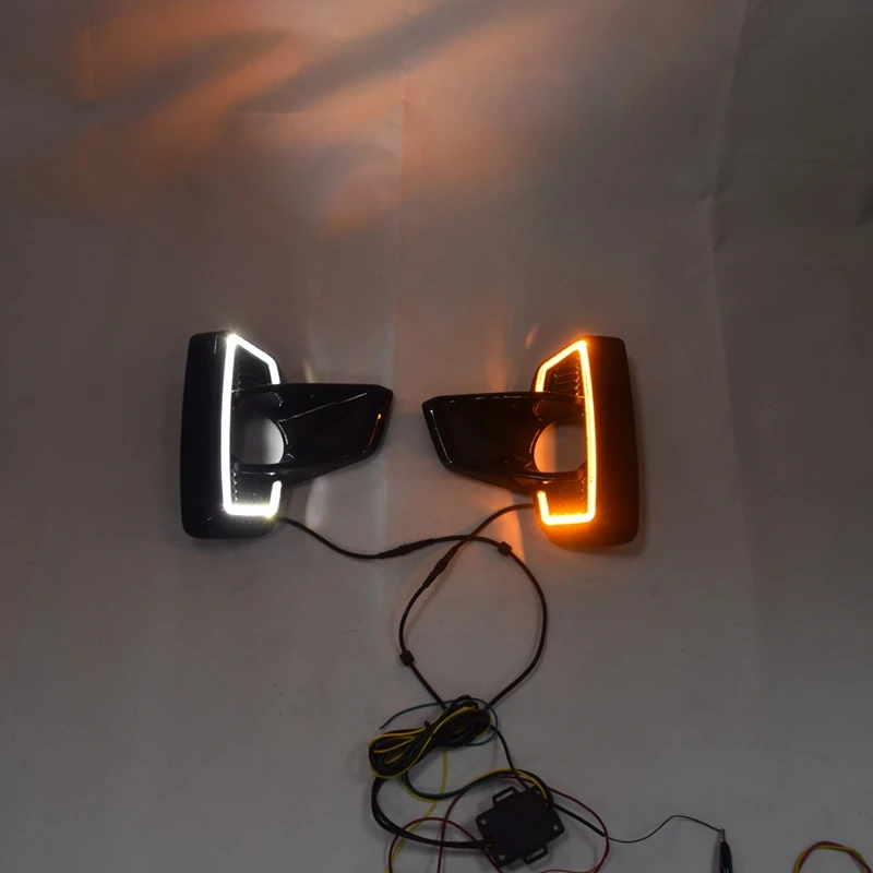 

Дневные ходовые огни DHBH-LED DRL, противотуманные фары 12 В, автомобильные ходовые светильник s для Toyota Hilux Revo Rocco