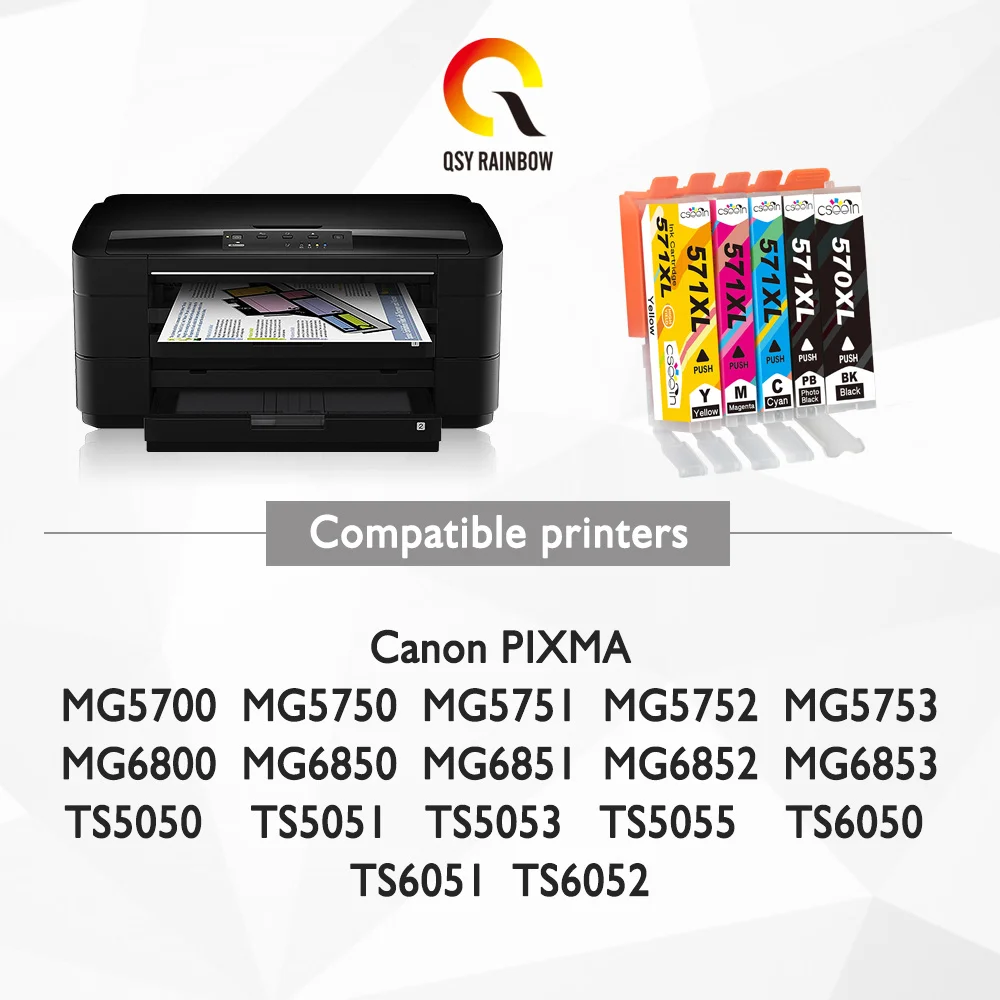 Чернильные картриджи совместимые с Canon 570 571 Pixma MG 5750 5751 5752 5753 6850 6851 6852 6853 7750 7751 canon