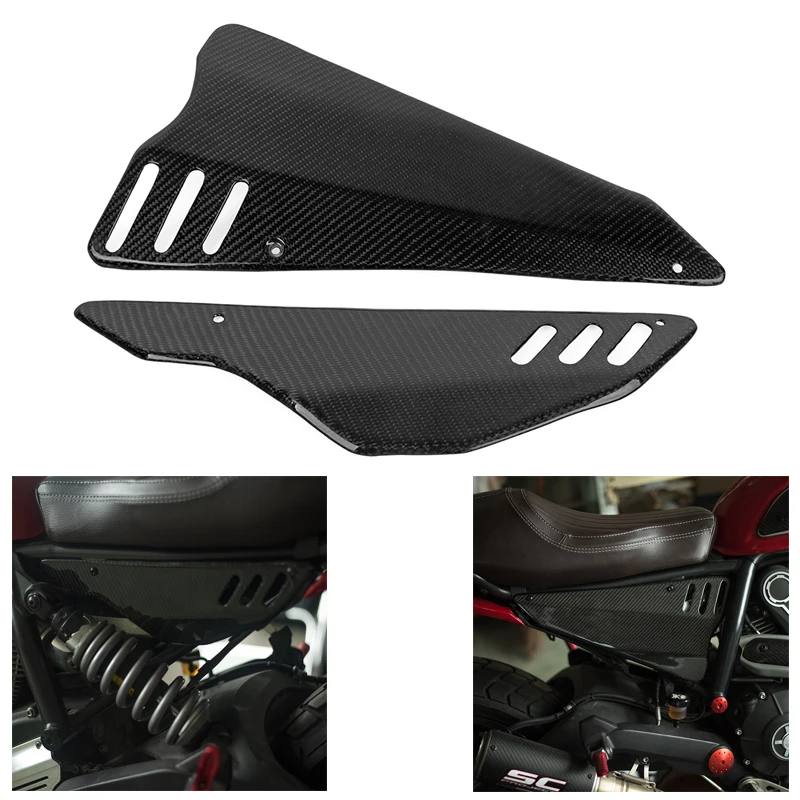 

Новинка, боковая рамка для сиденья из углеродного волокна, детали для мотоциклов, защита для Ducati Scrambler Urban Enduro, полная дроссельная заслонка