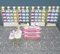 Underwear store shelf underwear display shelf floor multi-functional bra scarf oval double sided middle island shelf gold