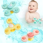 Мультяшные Детские Игрушки для ванны, Спиннер для малышей, для мальчиков и девочек, для купания, Детская вращающаяся игрушка-Спиннер, погремушки для малышей, игрушки-прорезыватели
