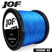 jof braided fishing line 8 strands fluorescent blue 100m 150m 300m 500m 1000m cord linha multifilamento 8 fishing