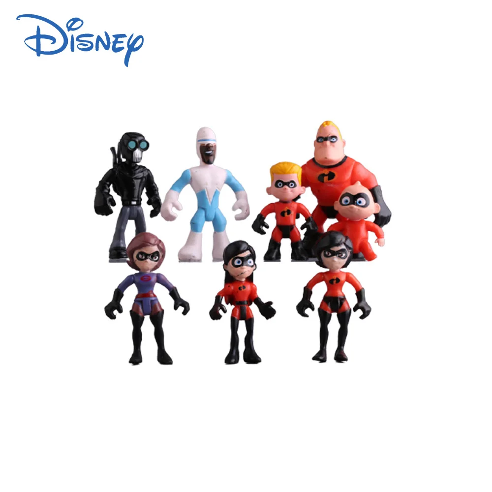 

5-7cm Disney's Superman Story 8 Birthday Ornaments Accessories Decoration Dolls Hand-made Children's Birthday Christmas Gifts