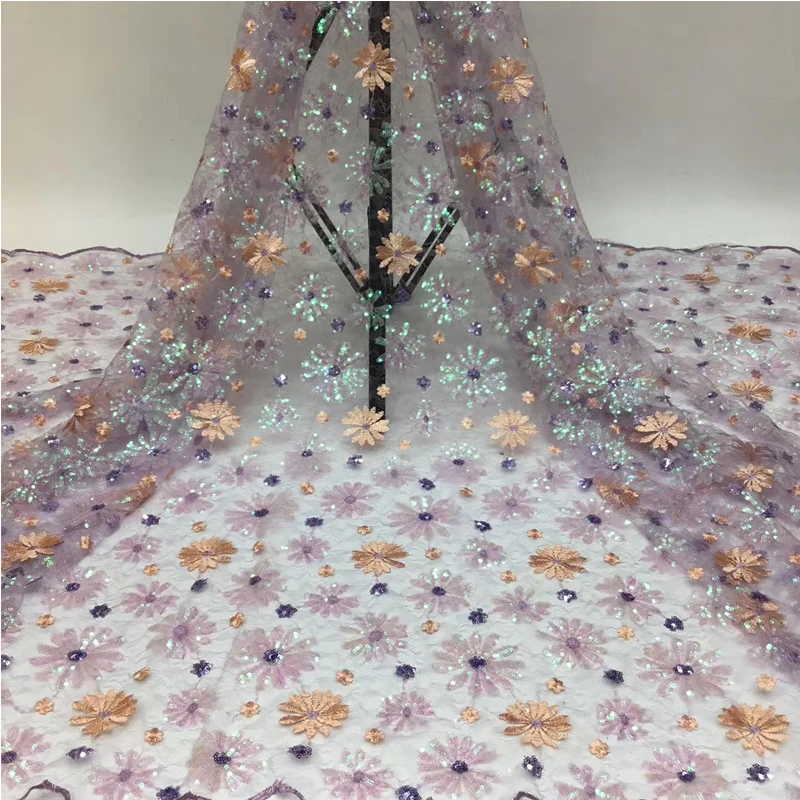 Новый дизайн кружевная ткань африканский тюль элегантная Полиэстеровая
