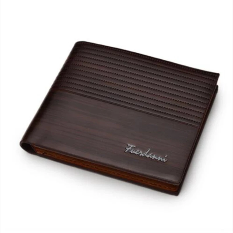 Prettyzys мужской кожаный брендовый Роскошный кошелек короткие тонкие мужские