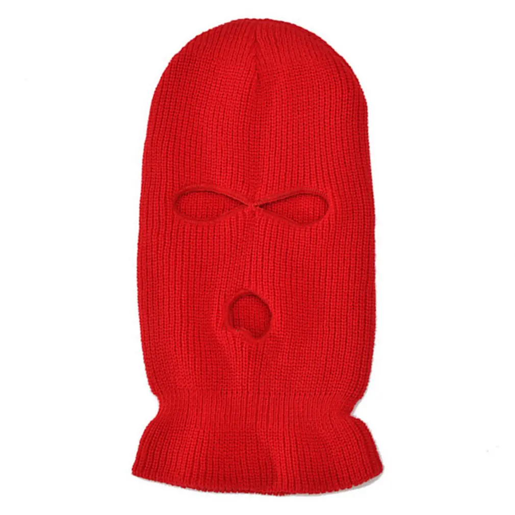 

Full Face Cover Ski Mask Hat 3 Holes Balaclava Army Tactical CS Windproof Knit Beanies Bonnet Winter Warm Unisex Caps