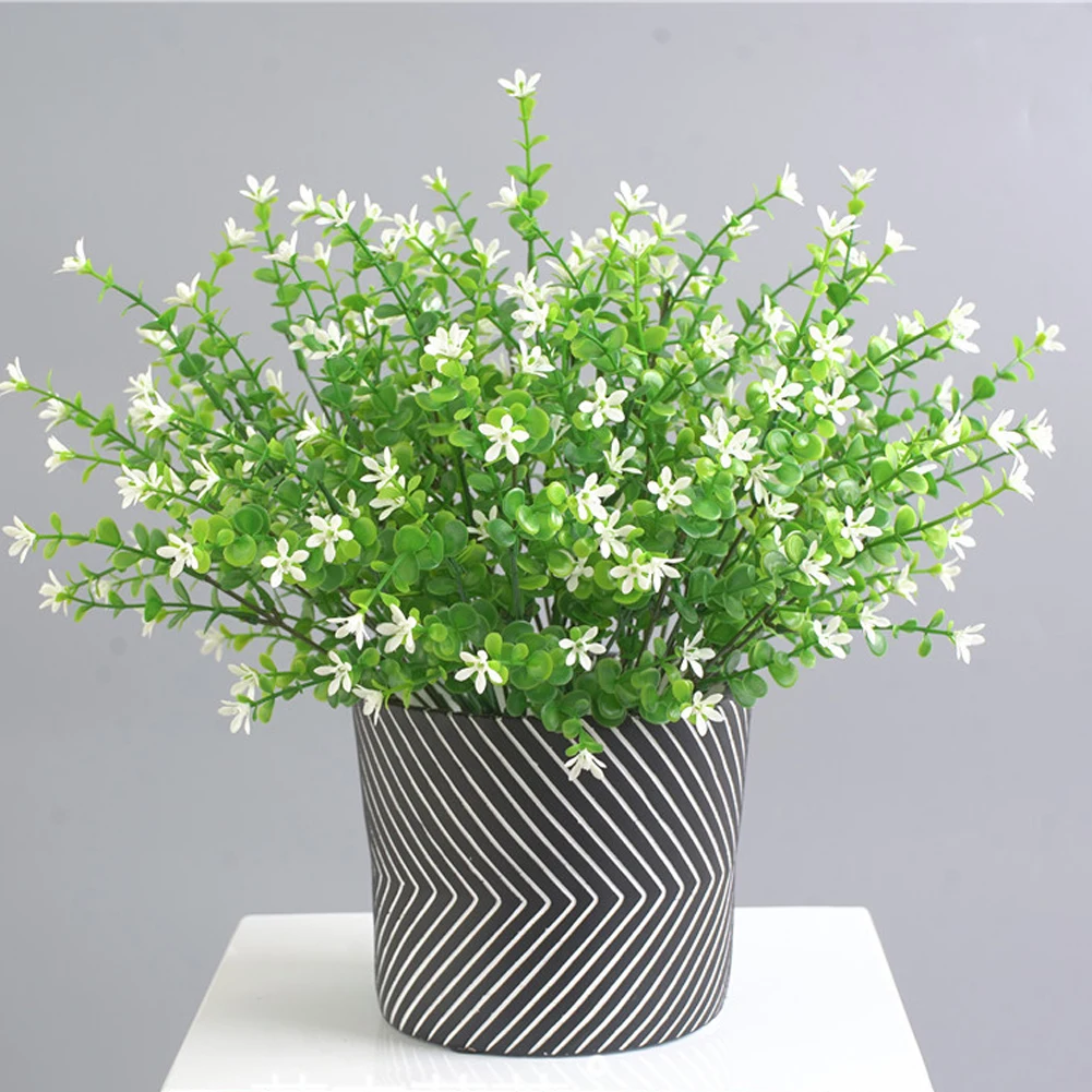 

Vivid Artificial Eucalyptus Bouquet Simulation Plastic Flowers Fake Greenery Plants Decor For Bedroom Wedding Office Desk Bar