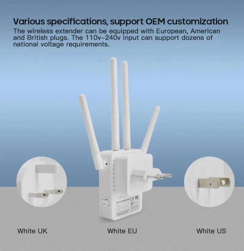 1200Mbps Dual Band 5G Wifi Wireless Repeater Powerful Router Extender Antenna Long Range Wlan WiFi Amplifier | Мобильные телефоны и