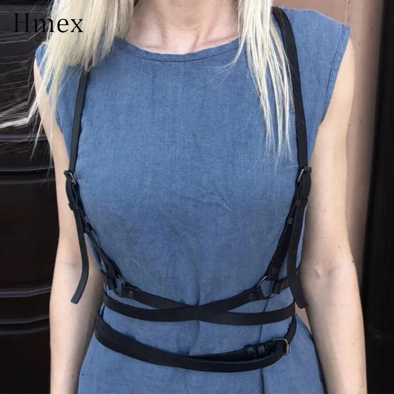 Модный кожаный ремень для тела грудной бандаж женские кожаные ремни БДСМ