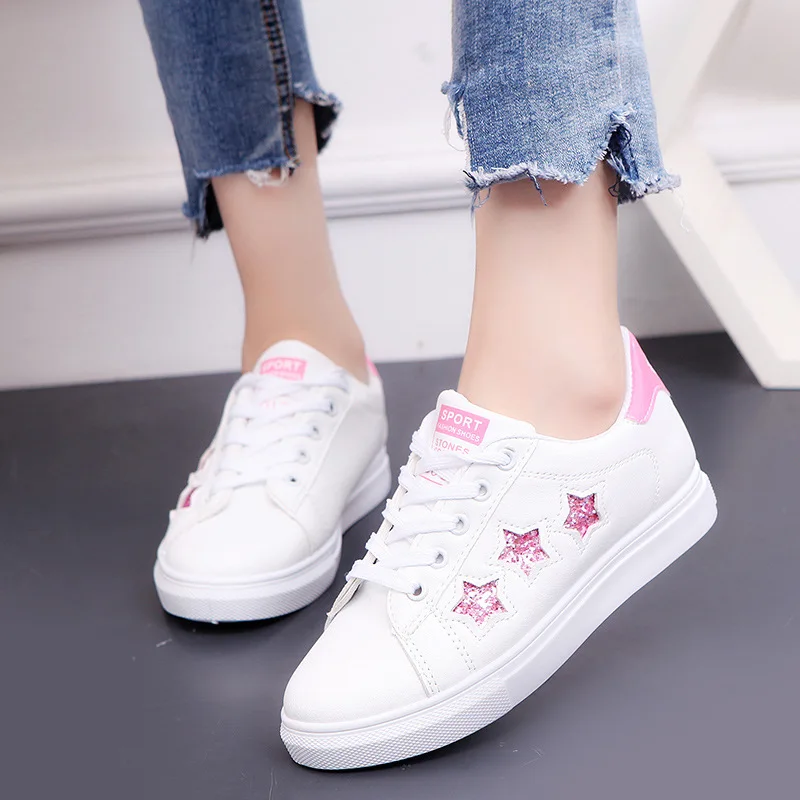 Женские кроссовки дышащие белые повседневные на шнуровке|Женские и кеды| |