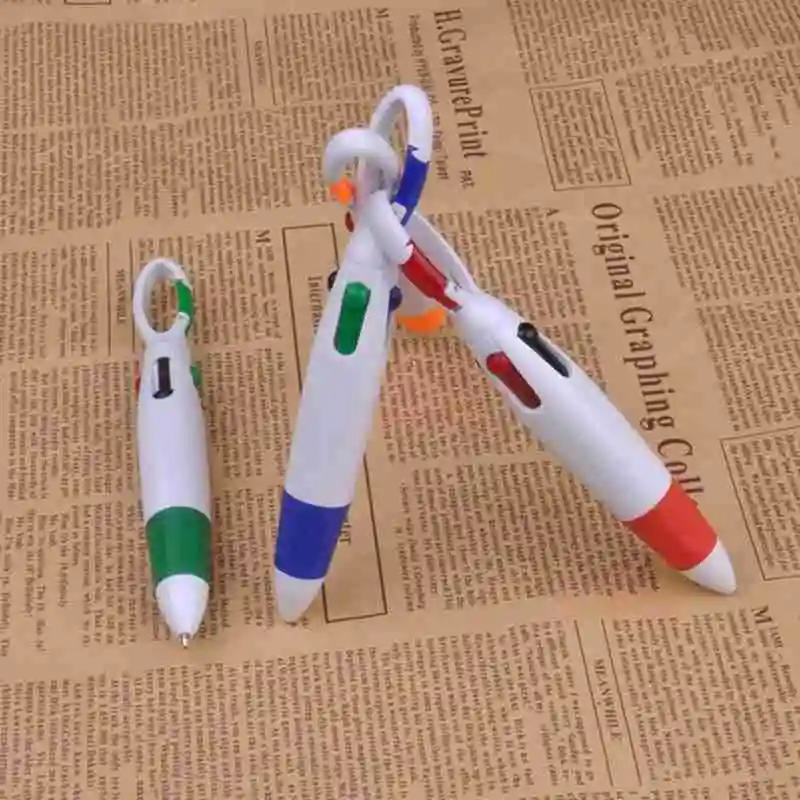 Пресс шариковая ручка с карабином мультфильм брелок поставки студентов подпись