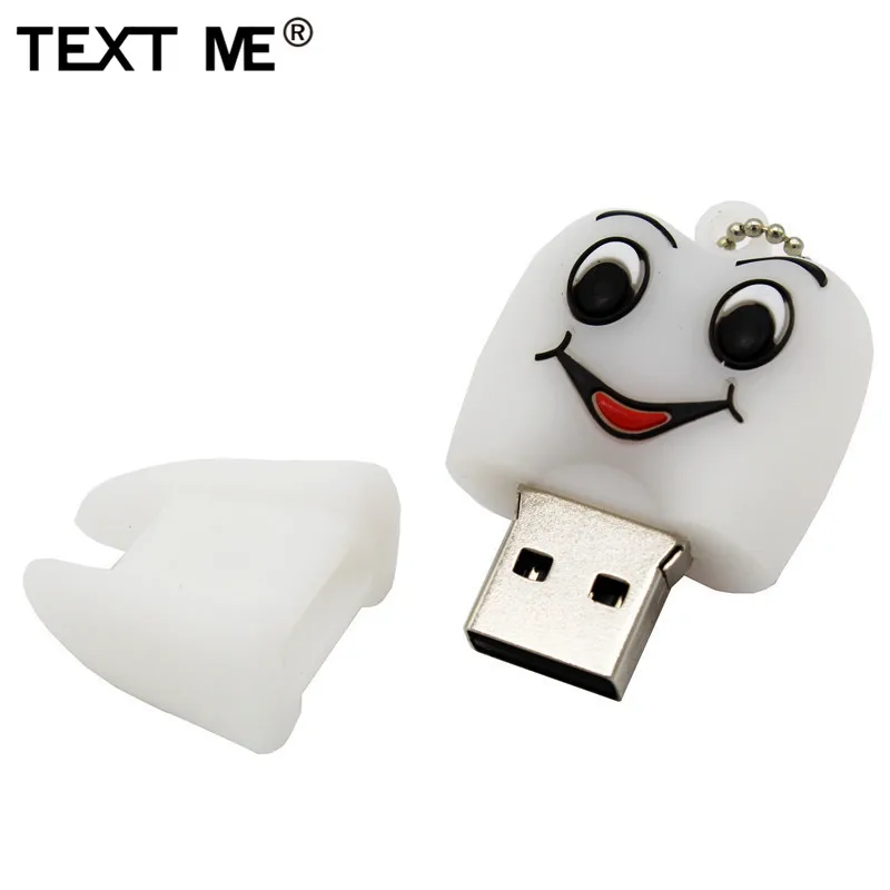 TEXT ME мультфильм 2 Модель зуб usb 0 флэш накопитель 4 ГБ 8 16 32 64 флешка|USB