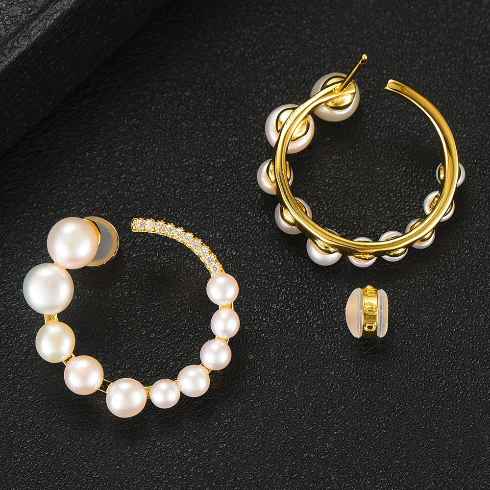 Missvikki роскошные популярные круглые жемчужные блестящие серьги Полностью