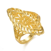 flower exquisite gold ring 24k gold color ring wedding jewelry indiaethiopianafricannigerianisrael for women girls gifts