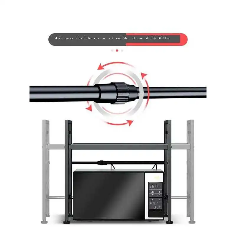 

Cuisine Organisateur Sink Organizer Adjustable Microwave Shelf Organizador Cozinha Mutfak Cocina Kitchen Storage Rack Holder