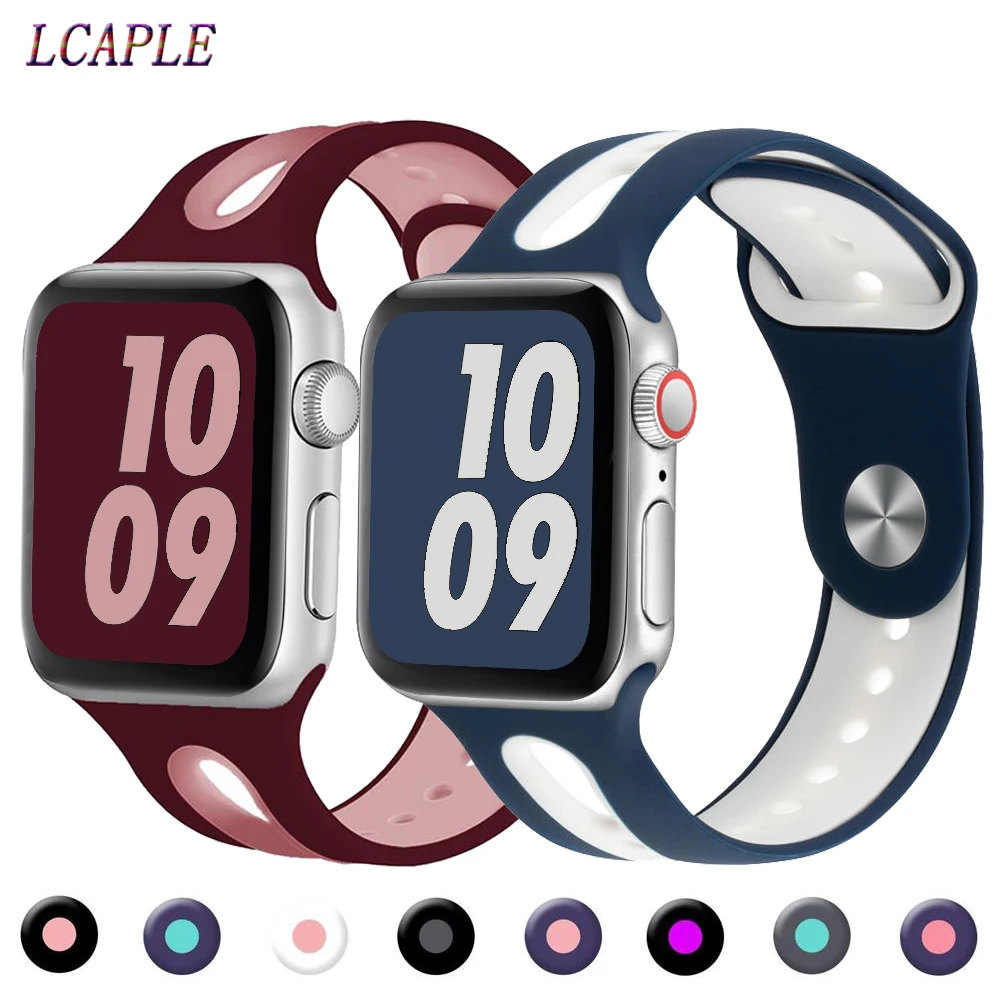 Хохлатый ремешок для часов аpple для apple watch 4 3 band 44 мм iwatch band 42 мм correa apple watch 38 мм 40 мм спортивные силиконовые ремешки для часов