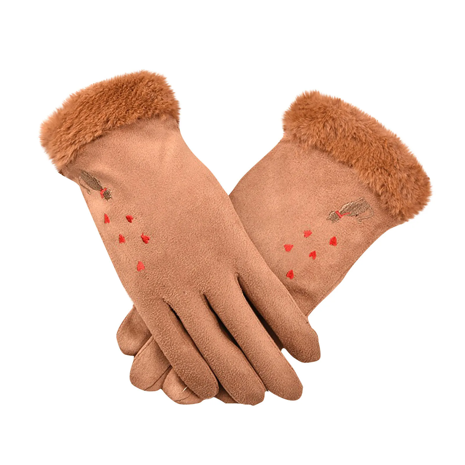 D Зимние перчатки для сенсорного экрана женщин мужчин леггинсы девочек теплые