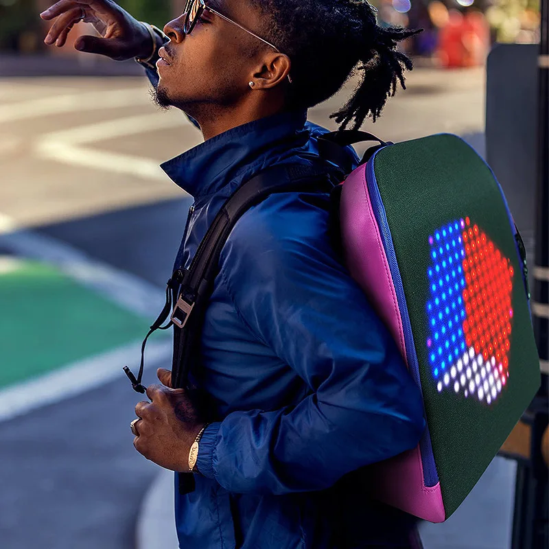 Светодиодный рюкзак Эдисона со светодиодный ным дисплеем умная версия с Wi Fi