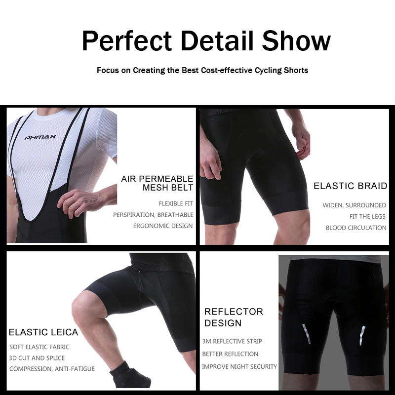 PHMAX Pro велосипедные шорты легкие гоночные для велосипедистов MTB Ropa Ciclismo 8 см Италия