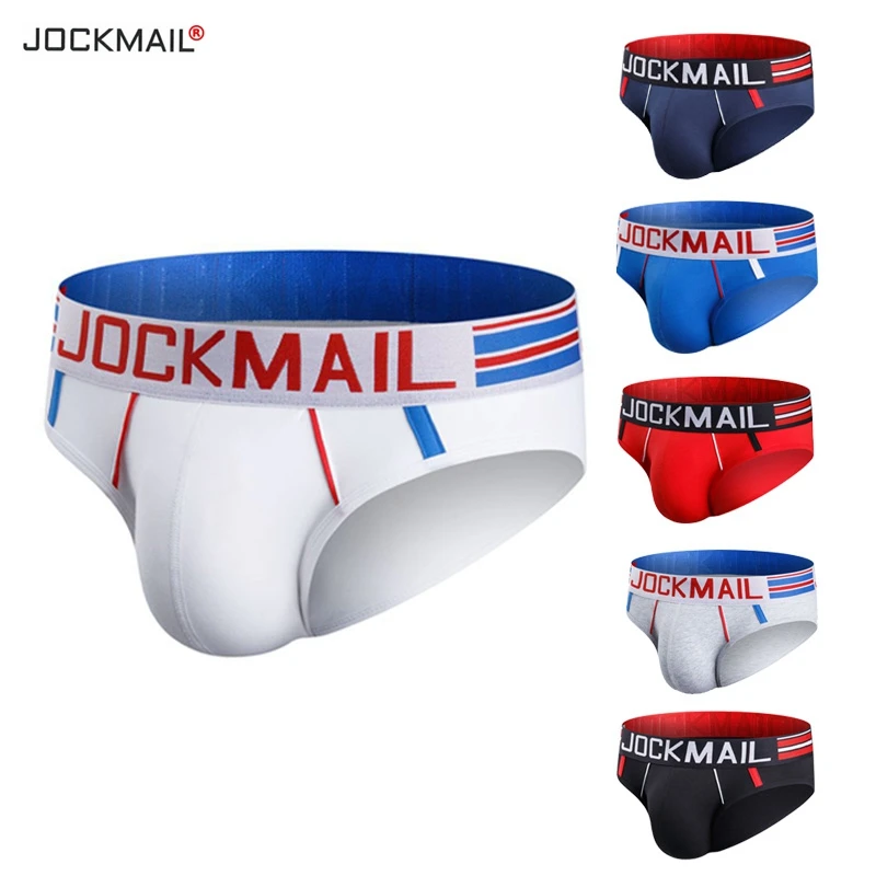 Трусы брифы JOCKMAIL мужские пикантное нижнее белье из хлопка с алфавитом 4 шт. трусы
