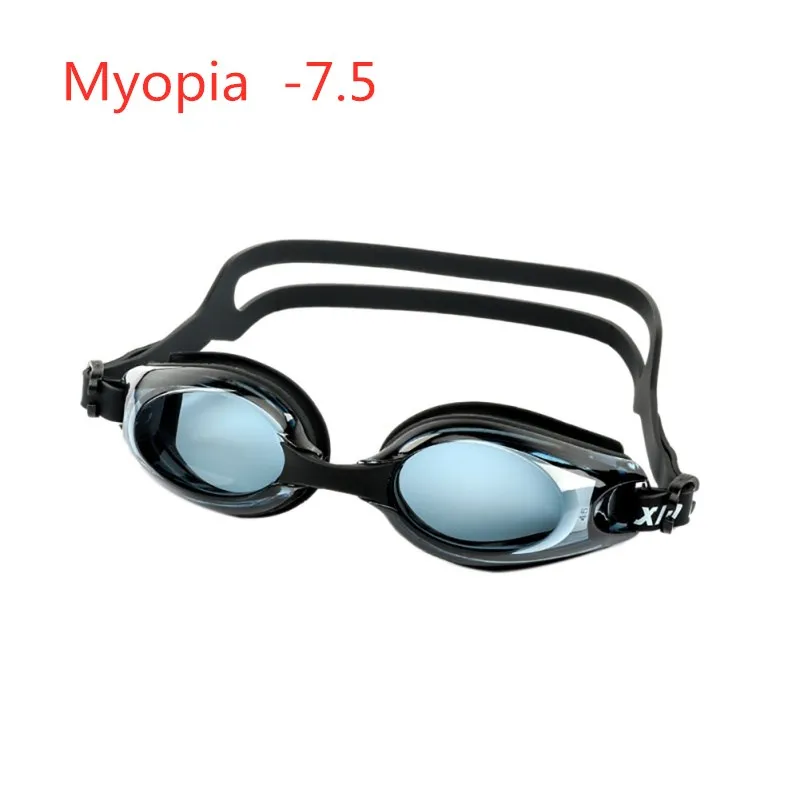 Myopia -7.5 Горячая Летняя черная Анти-туман с покрытием водная диоптрия плавательные очки маска для взрослых по рецепту оптическая близорукость плавательные очки - Цвет: Myopia -7.5