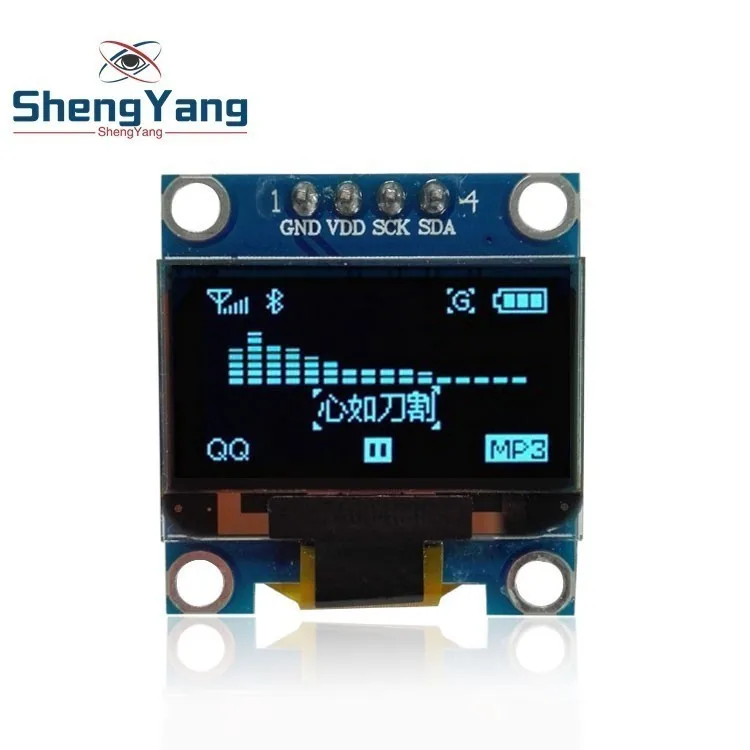 0,96 дюймов IIC Серийный желтый синий OLED дисплей модуль 128X64 IEC SSD1306 12864 плата с ЖК-экраном GND VCC SCL SDA 0,9" для Arduino