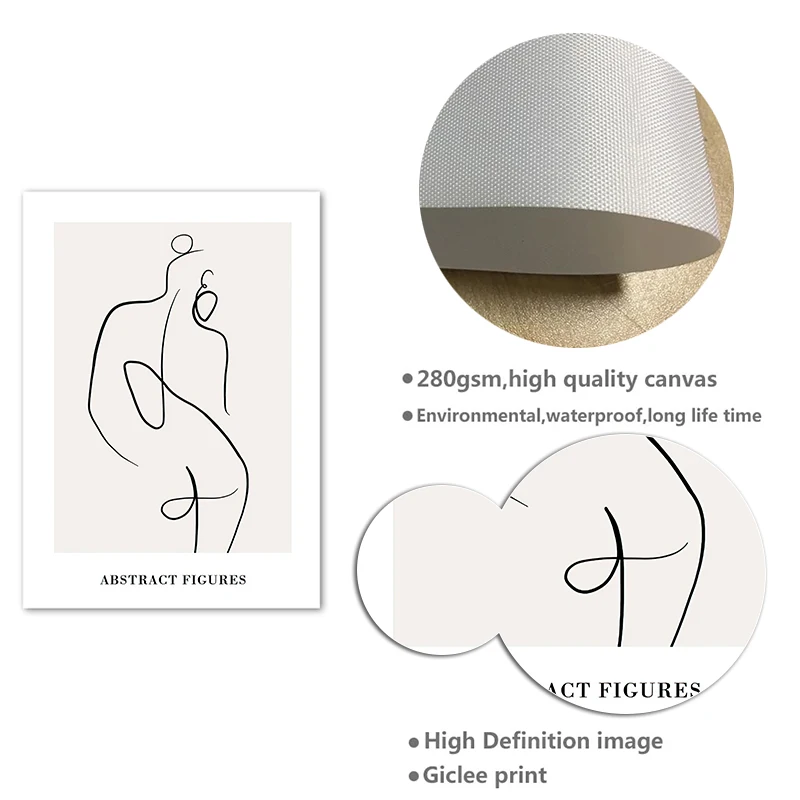 Скандинавский скандинавский постер с различными абстрактными линиями печать на