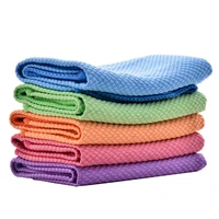 3040cm11 815 7inch microfiber cleaning towel absorbable glass kitchen cleaning cloth wipes table window car dish towel rag