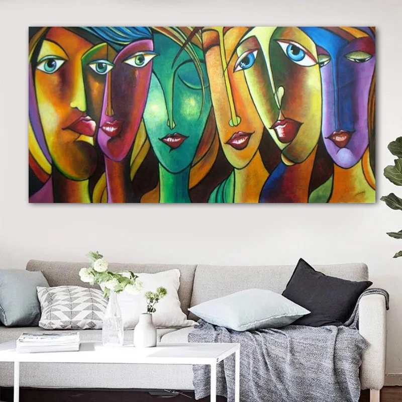 Абстрактное искусство красочные картины на холсте сексуальная девушка