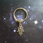 Hamsa брелок в виде руки, старинное серебро цветной брелок, брелок ручной формы, ювелирные изделия Boho