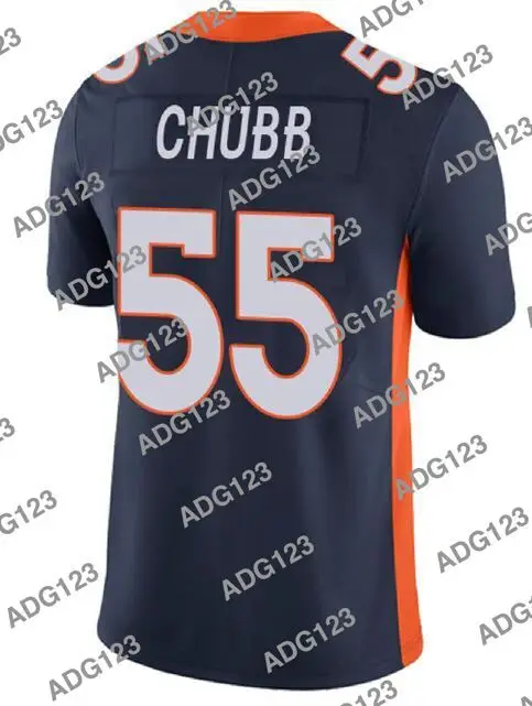 

Синяя Мужская/Женская/детская футболка Stitch Denver Bradley Chubb