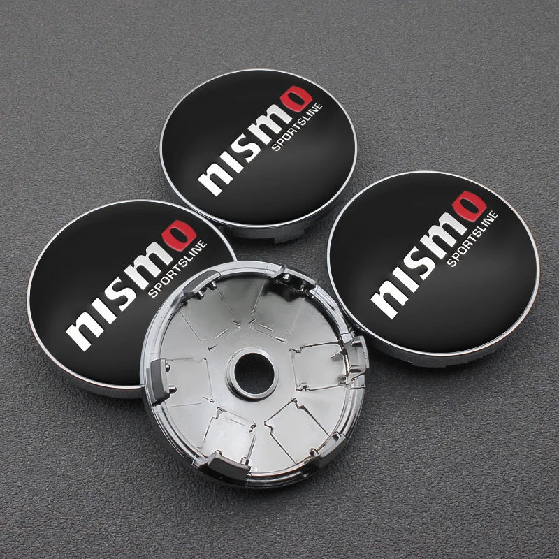 

4Pcs 56+60MM Nismo Car Wheel Center Hub Caps Logo Rim Caps Emblem Covers Sticker For Nissan Tiida Sunny Qashqai Teana X-trai