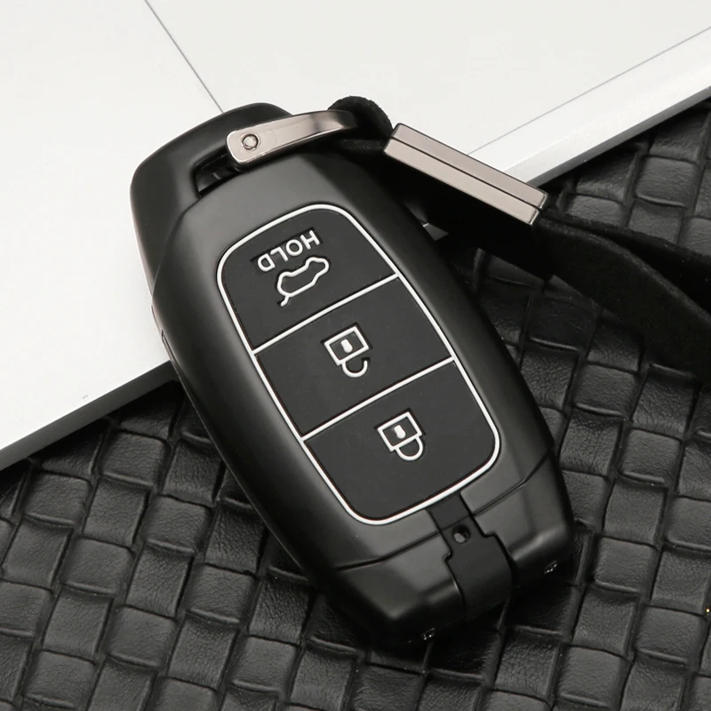 Чехол из цинкового сплава + силиконовый чехол для ключей от машины Hyundai Palisade HB20 Santa