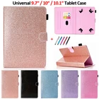 Универсальный чехол для планшета iPad 2, 3, 4, iPad 9,7, 9,7, Air 2, блестящий кожаный чехол для iPad 6-го поколения, 20172018 дюйма