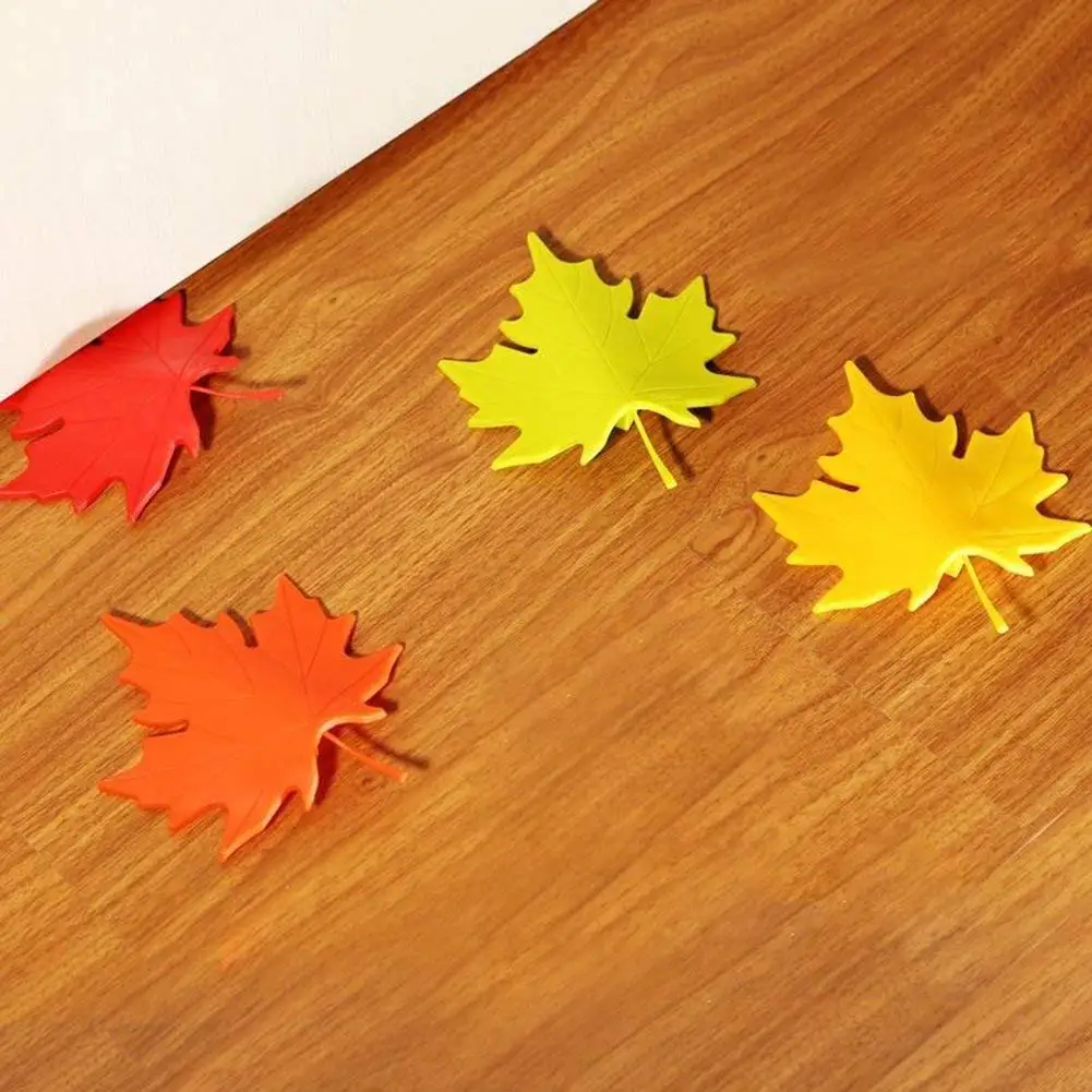 

1PCS Maple Autumn Leaf Style Home Decor Finger Safety Door Stop Stopper Doorstop