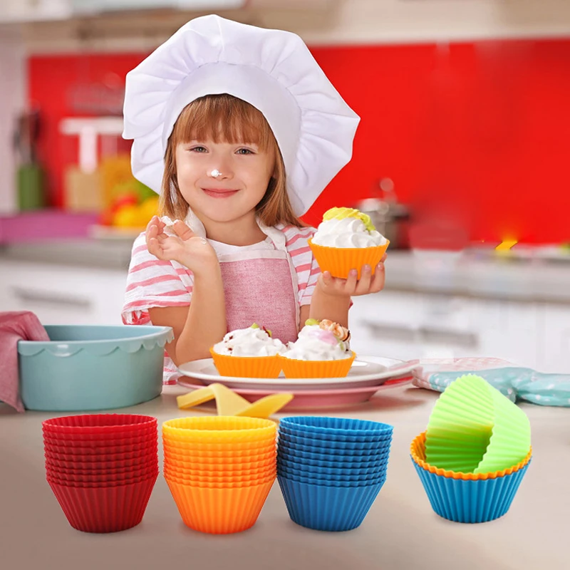 12 шт./компл. силиконовая форма для торта капкейков чашки кекс сделай сам на