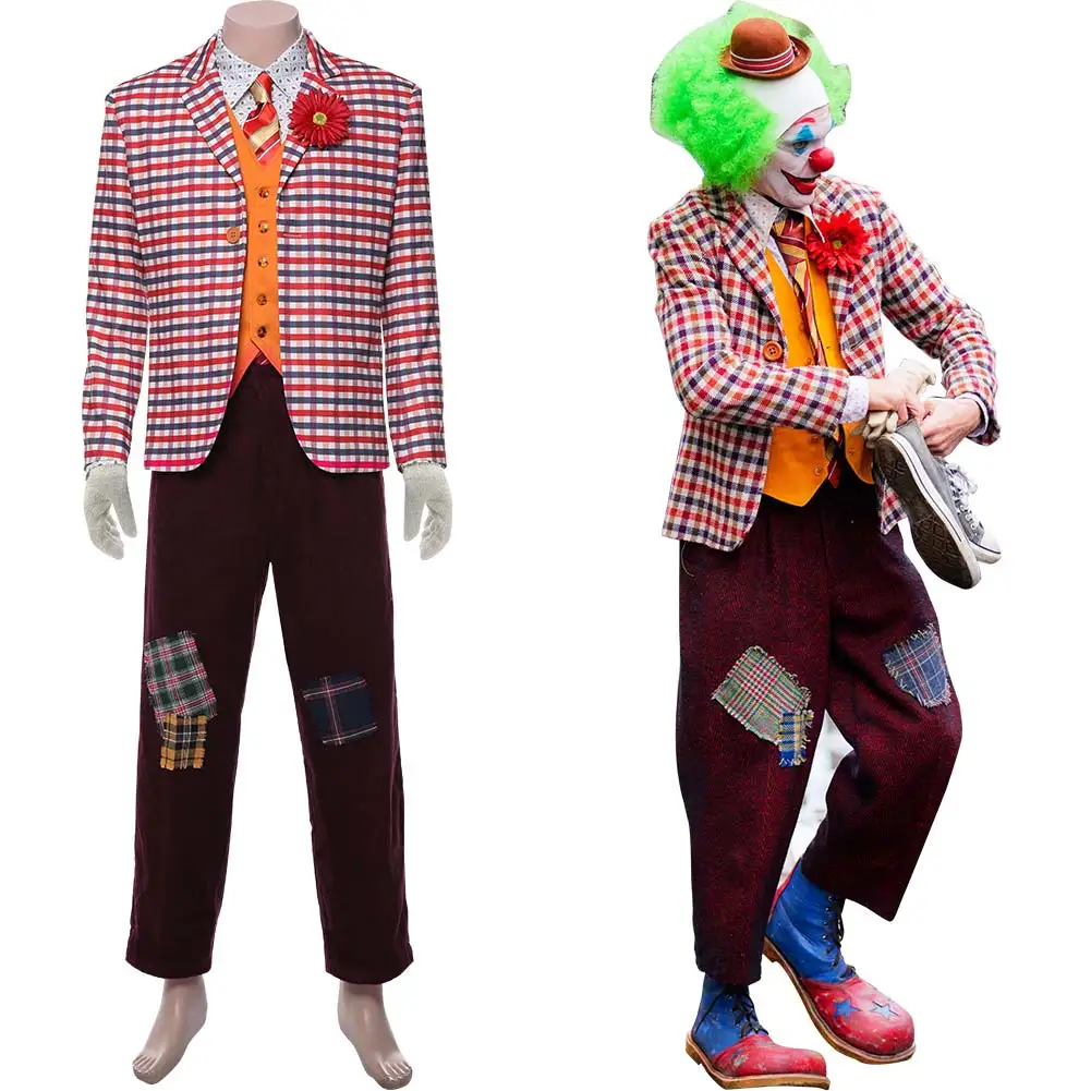 

Anime Joker Cosplay Costume Arthur Fleck Jacket suit Halloween Carnival Costumes women men autumn winter clothes coat Xmas gift