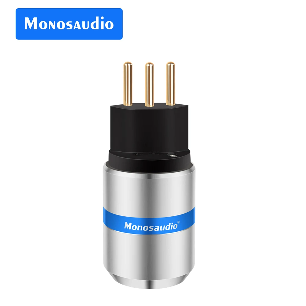 Monosaudio MS150G 24k позолоченная швейцарская 3 контактная вилка HIFI Вилка питания для