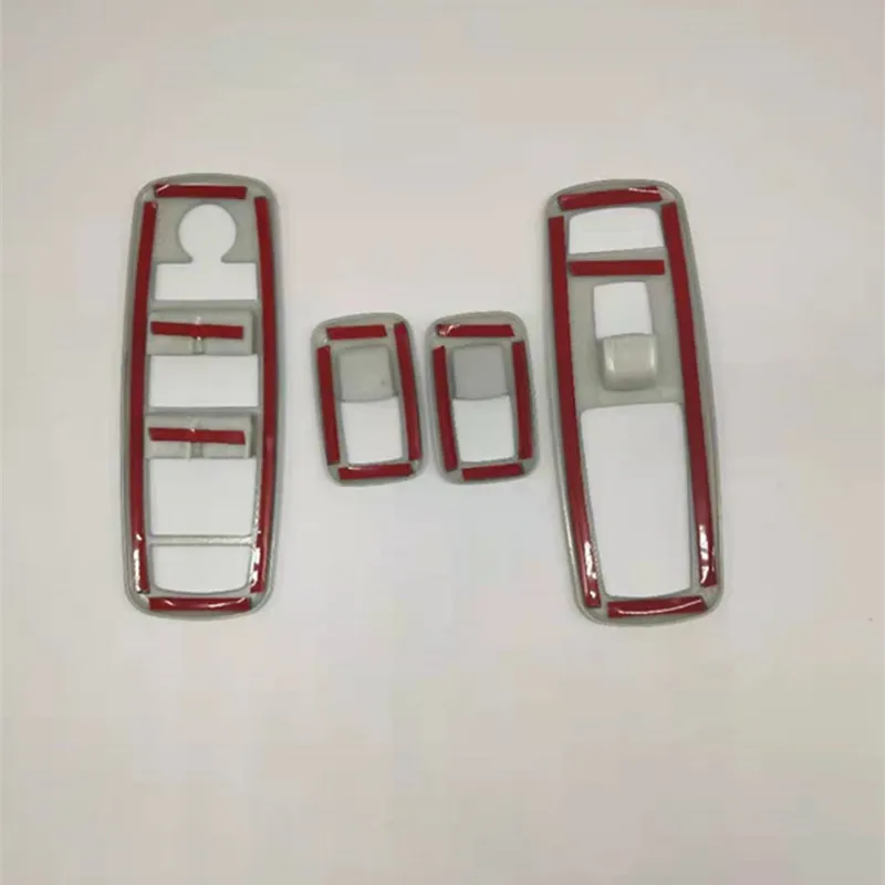 Стайлинг автомобиля дверь окно кнопка переключения рамка Обложка Наклейка ABS для