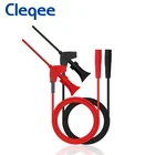 Cleqee P1511B 2 шт. SMD IC тестовый крюк зажим тестовый зонд внутренний пружинный силиконовый кабель 26AWG с разъемом 2 мм для мультиметра