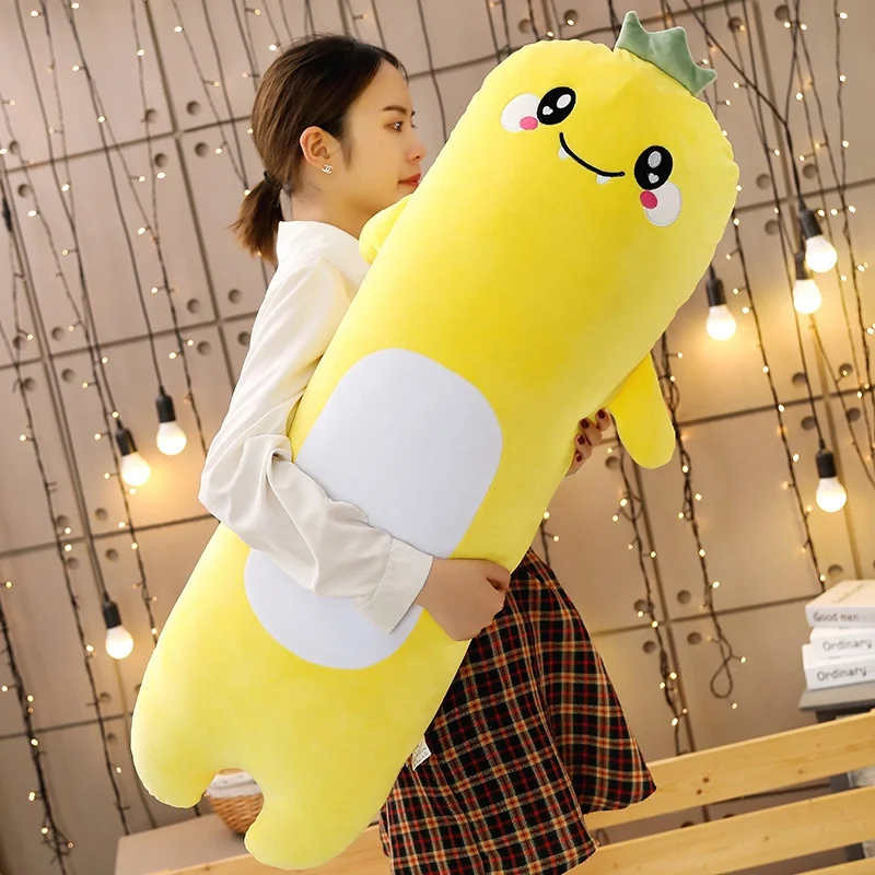 Высококачественная плюшевая длинная подушка в виде симпатичного динозавра