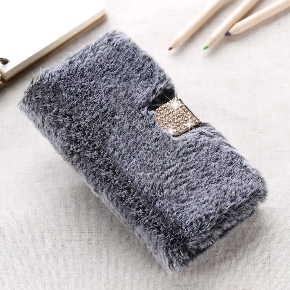 LLZ.COQUE Бумажник Стенд флип чехол для телефона для samsung Note 9 10 5G S10 S10e S9 S8 S7 Plus Edge Магнитный меховой плюшевый чехол