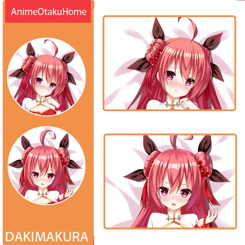 Чехол-наволочка с рисунком Аниме Манга DATE A LIVE Котори ицука обнимающая подушка