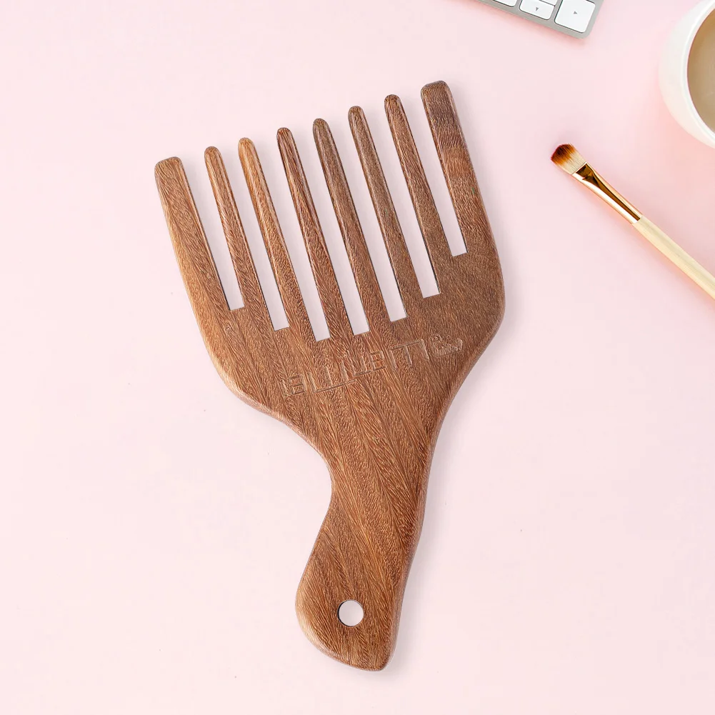 

Антистатическая натуральная бамбуковая расческа для волос, массажная расческа для кожи головы с длинными зубьями, афро Расческа для подтяж...