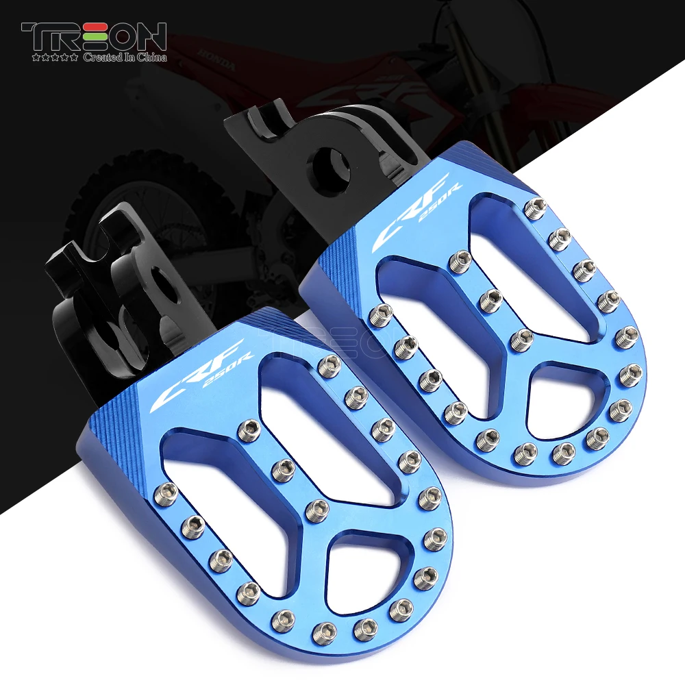 

TREON Pair For Honda CRF250R CRF 250 R CRF 250R CRF250 R 2004 - 2019 2018 2020 Motorcycle Footrest Footpeg Foot Pegs Accessories
