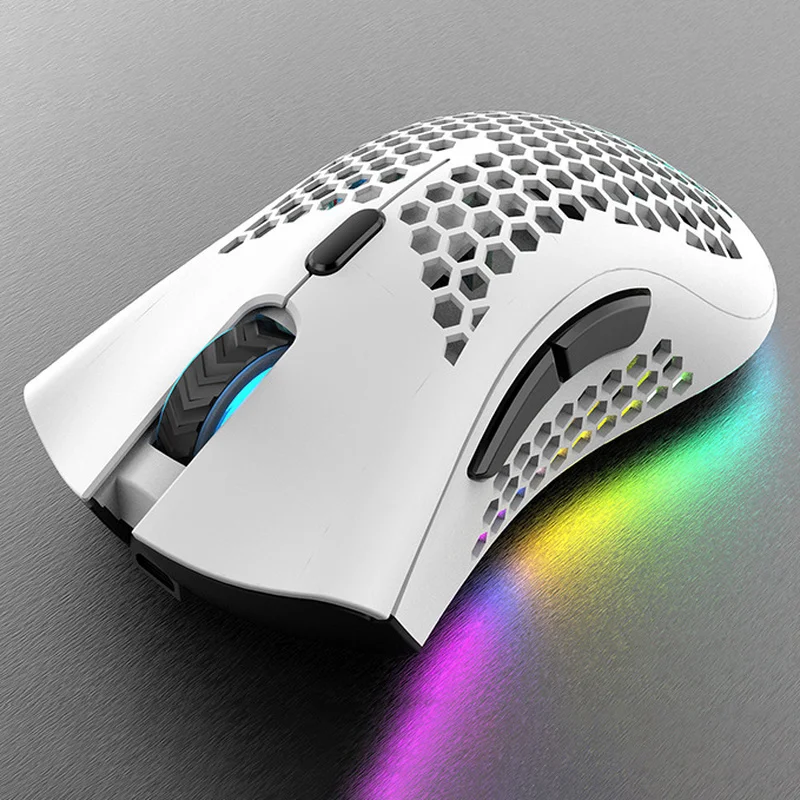 rechargeable with usb receiver 2 4g wireless rgb light gaming mouse for desktop pc notebook computers laptop mice gamer mause free global shipping