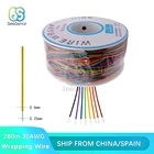 Один рулон 8 цветов 280 м 30AWG провод для обмотки проводов Луженая Медь твердый ПВХ изоляция гибкий силиконовый провод электронный кабель