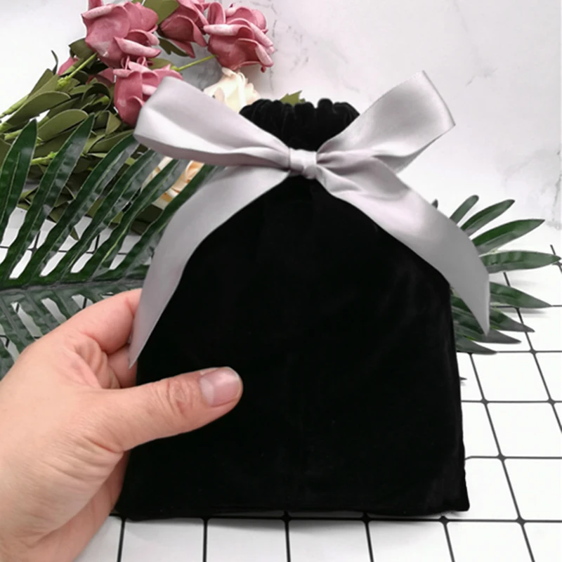 ZRBDD2 - 15x20cm 20 шт бархатный мешок для подарков, упаковка для ювелирных изделий, мешочек на шнурке для макияжа, губной помады, сумки для дня рождения, свадебной вечеринки, упаковка на заказ - Цвет: ZRBDD2 - 15x20cm